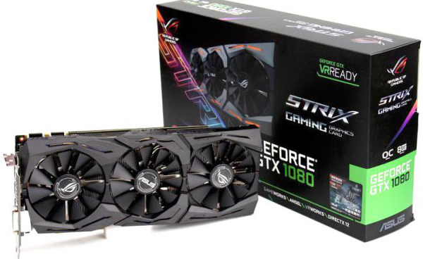 Видеокарта ASUS GTX 1080 STRIX 8Gb GDDR 5x (Гарантия 6 мес.)