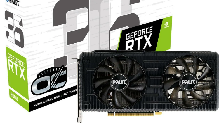 Видеокарта PALIT GeForce RTX 3060 DUAL 12 GB (   (гарантия 3 мес.) АКЦИЯ!!!