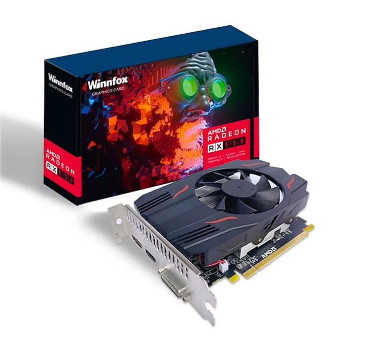 Видеокарта  Winnfox Radeon RX 550 4gb  (НОВОЕ гарантия 12 мес.)