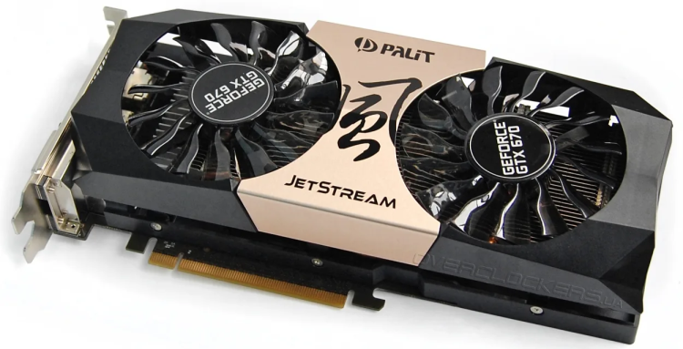 Видеокарта PCI-E Palit Jet Stream GTX 670 2gb  GDDR5 DVI D-Sub HDMI (Товар Б/У гарантия 3 мес.) 