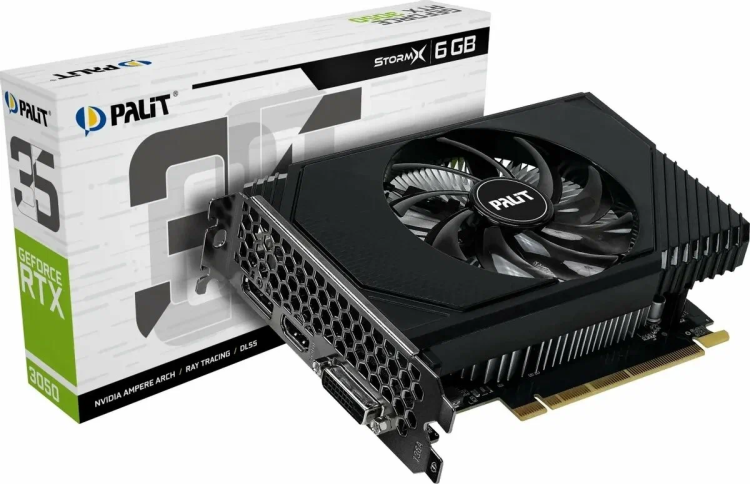Видеокарта Palit GeForce RTX 3050 6 GB (НОВОЕ гарантия 12 мес.) АКЦИЯ !!!