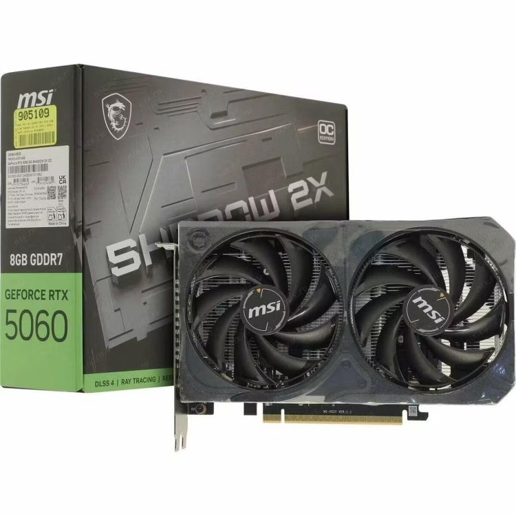 Видеокарта MSI GeForce RTX 5060 8gb Shadow 2x (Новая Гарантия 12 мес.)